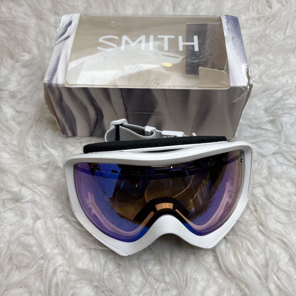 Smith Optics Prophecy OTG ODS3 White Snow Goggles Blue Sensor Mirror With Box